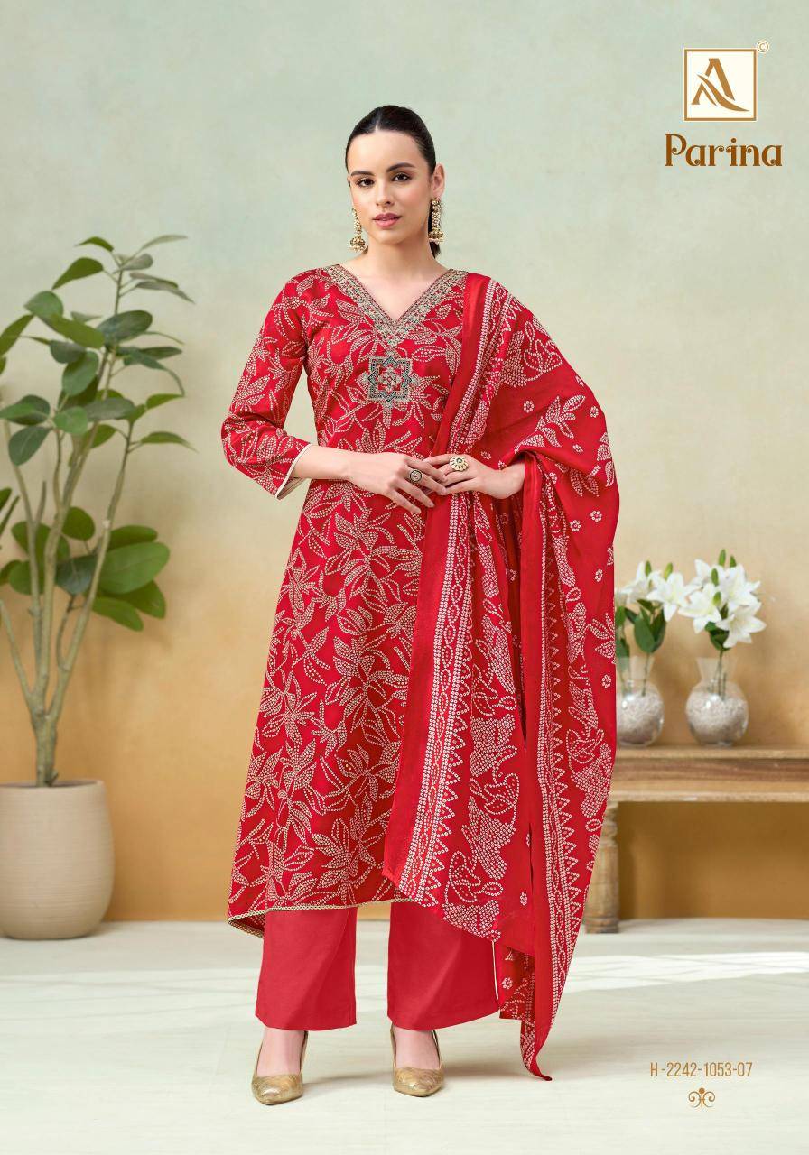 Alok suit parina Designer dress material wholesalers